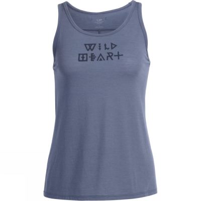 Camiseta Sin Mangas Icebreaker Aria Wild Heart Glyphs Mujer Moradas - Chile LIY083917